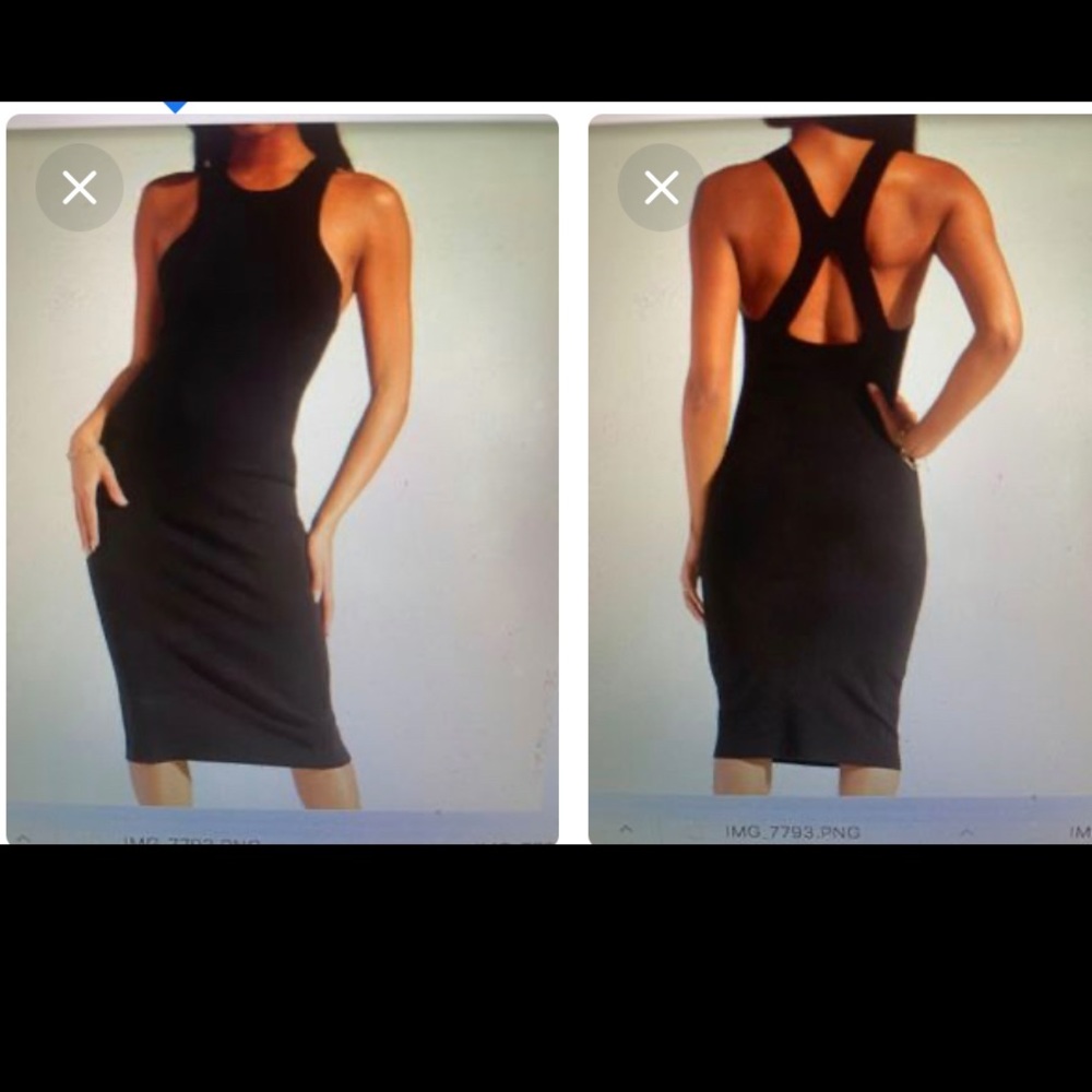 Black knit dress